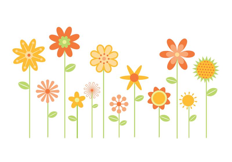 800x560 Stylized Flowers Vector Pack Two