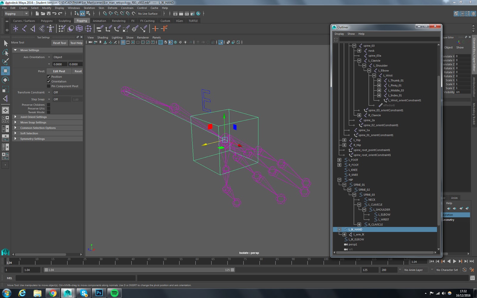 1600x1000 Animatedcreativeandreamcswan Pole Vector Constraints In Maya