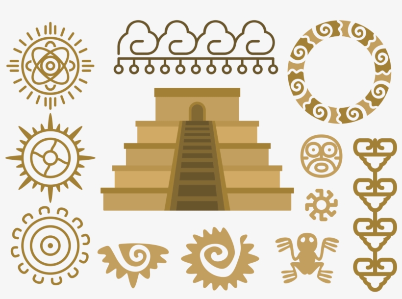 820x610 Maya Piramide Relief Vector