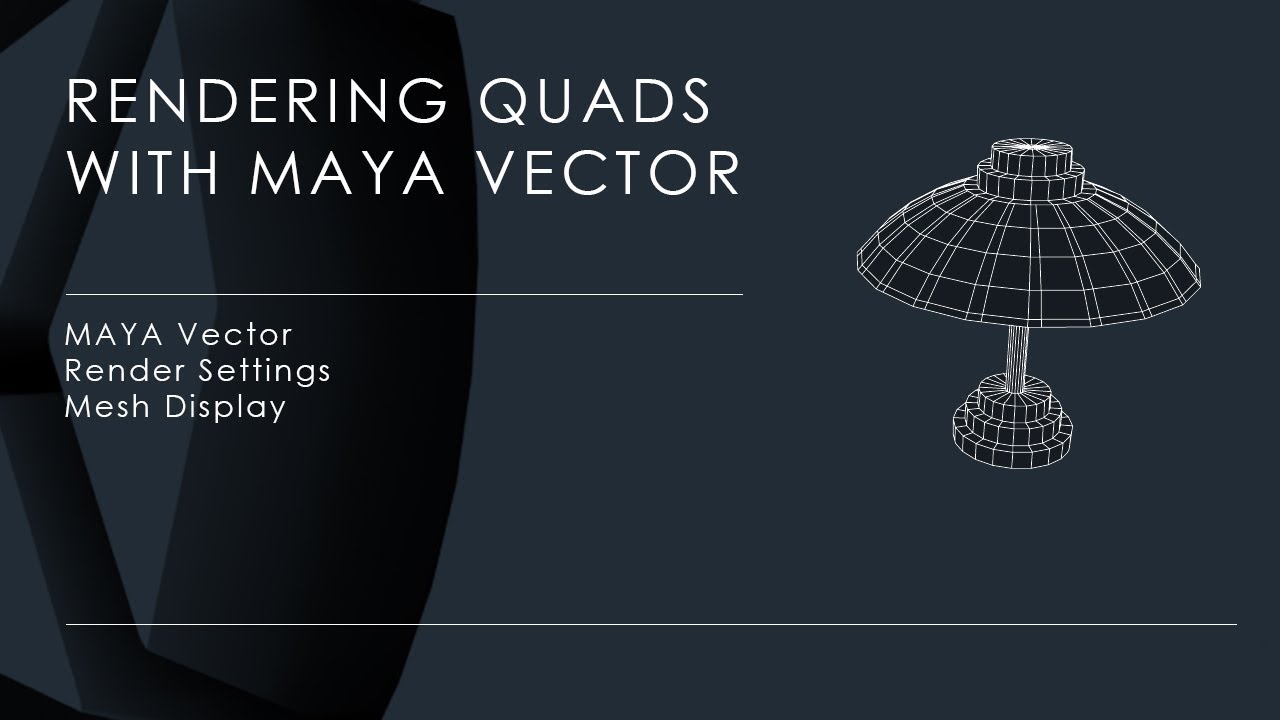 1280x720 Rendering Wire Frame Quads Using Maya Vector