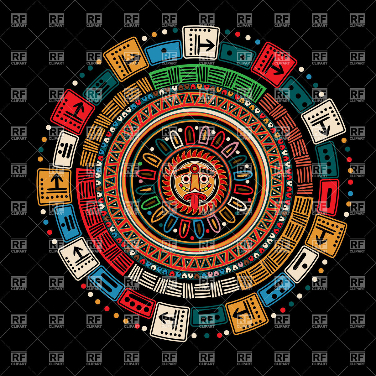 Maya Calendar Over Black Background Vector Image Of Backgrounds 1200x1200 Maya Calendar Over Black Background Vector Image Of Backgrounds