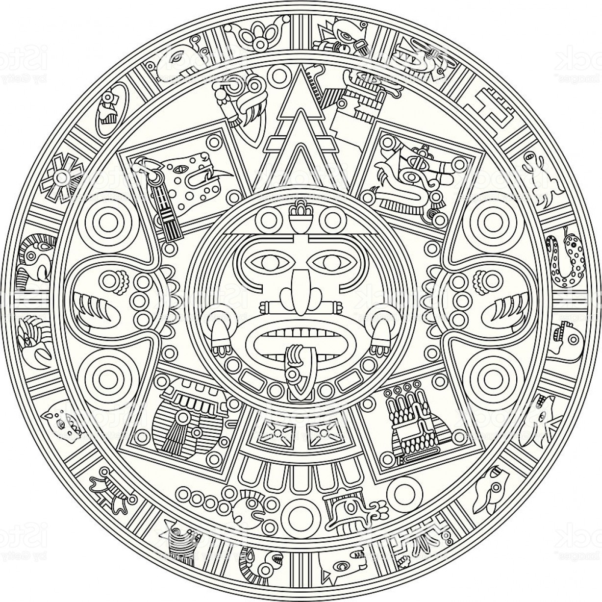 Mayan Calendar Vector at Collection of Mayan Calendar