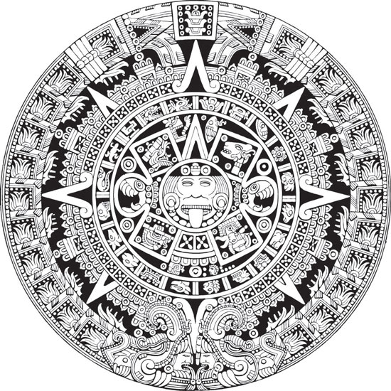 Aztec Calendar Vector 550x550 Aztec Calendar Vector