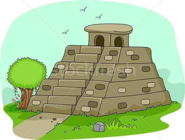 600x455 Mayan Pyramid Vector Illustration Lenm