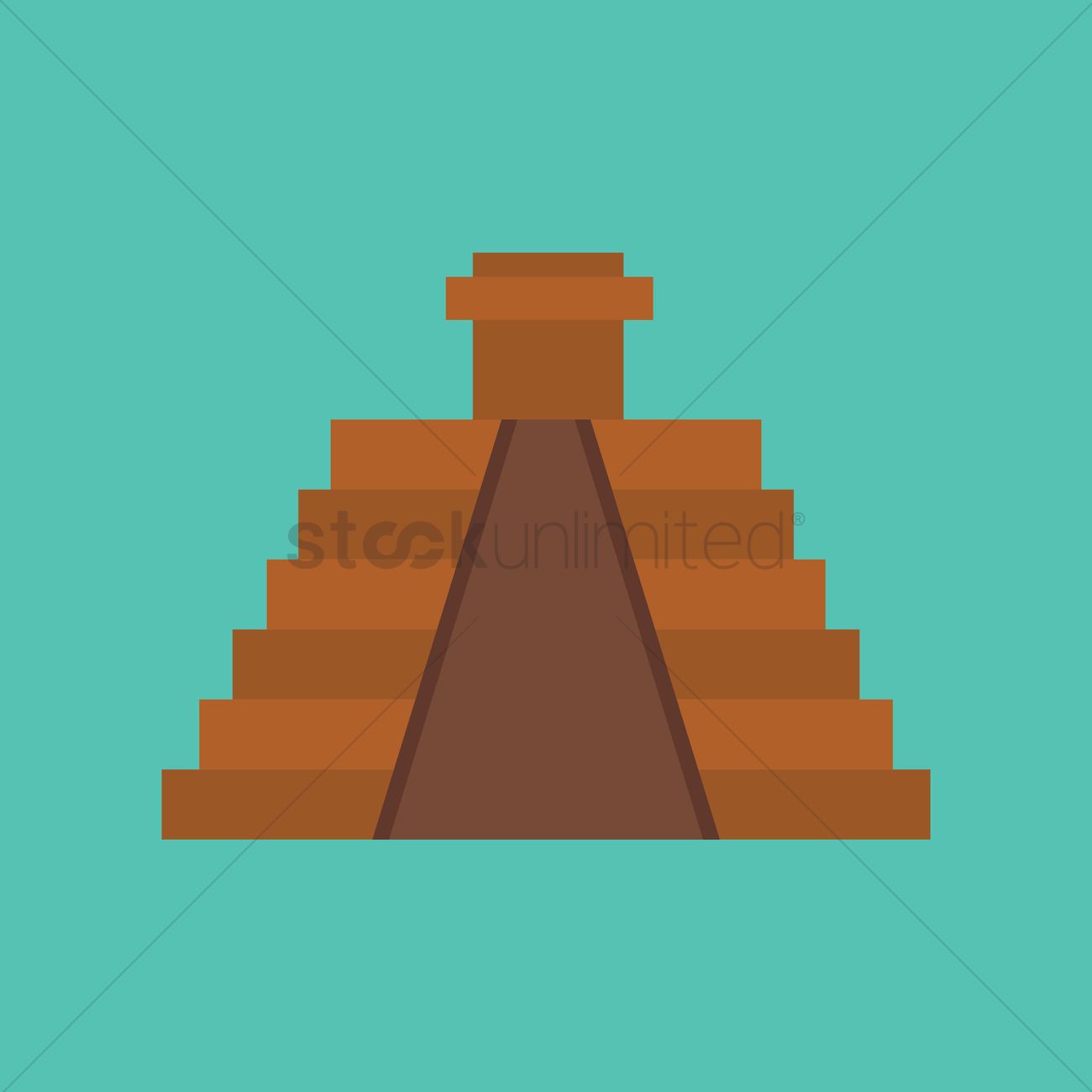 1300x1300 Mayan Pyramid Vector Image
