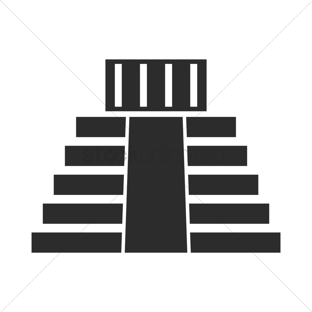 1300x1300 Mayan Pyramid Vector Image