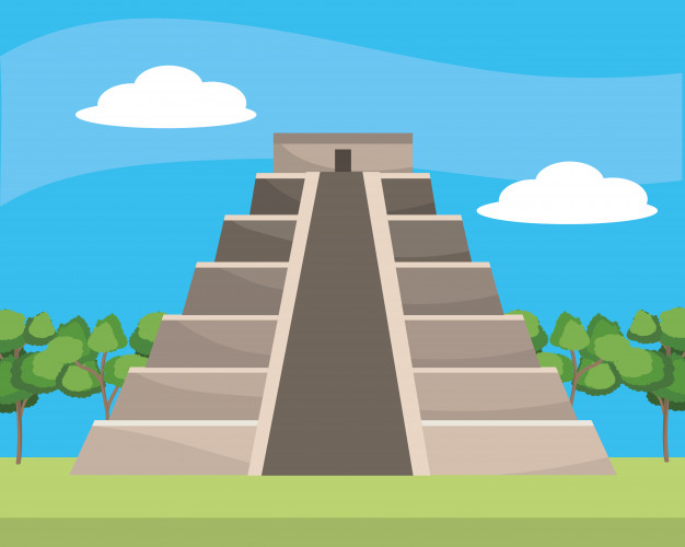 626x500 Mayan Pyramid Monument Vector Premium Download