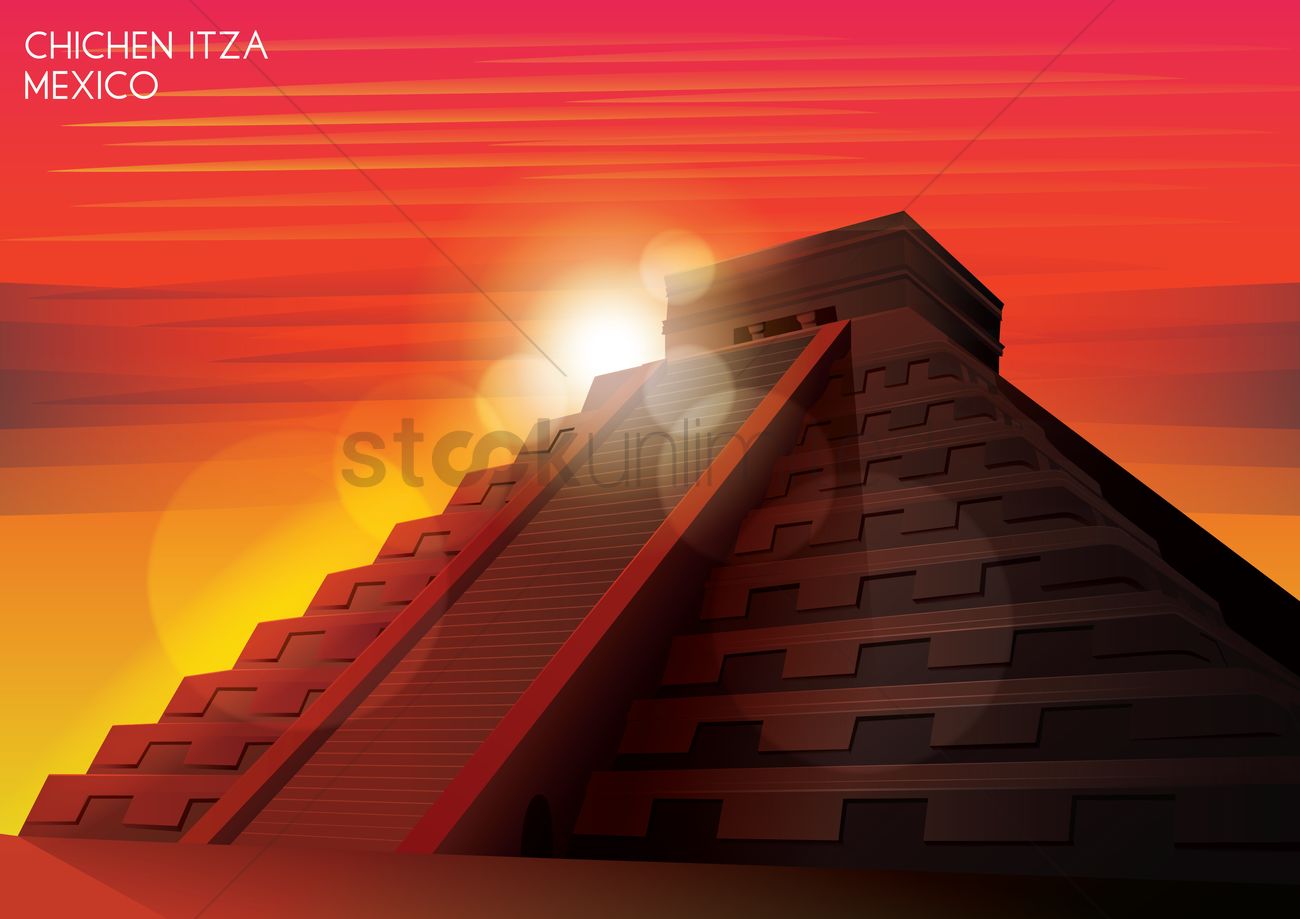 1300x919 Mayan Pyramid Wallpaper Vector Image