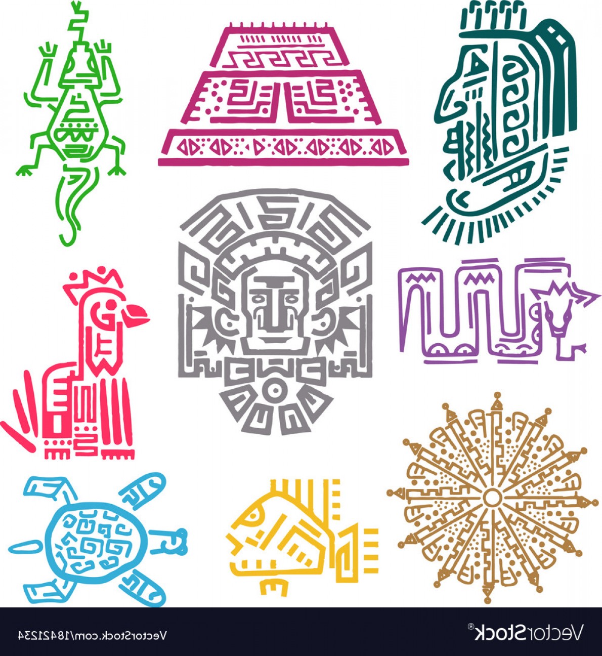 Mayan Symbols Vector at Vectorified.com | Collection of Mayan Symbols ...