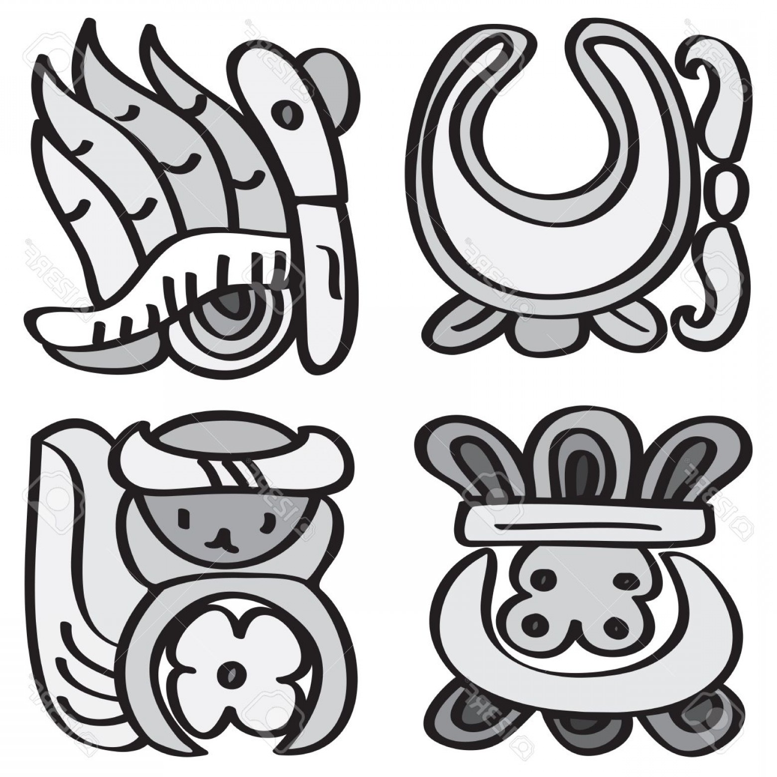 1560x1560 Photoornament In Style Of The Maya Calendar Symbols Lamaison