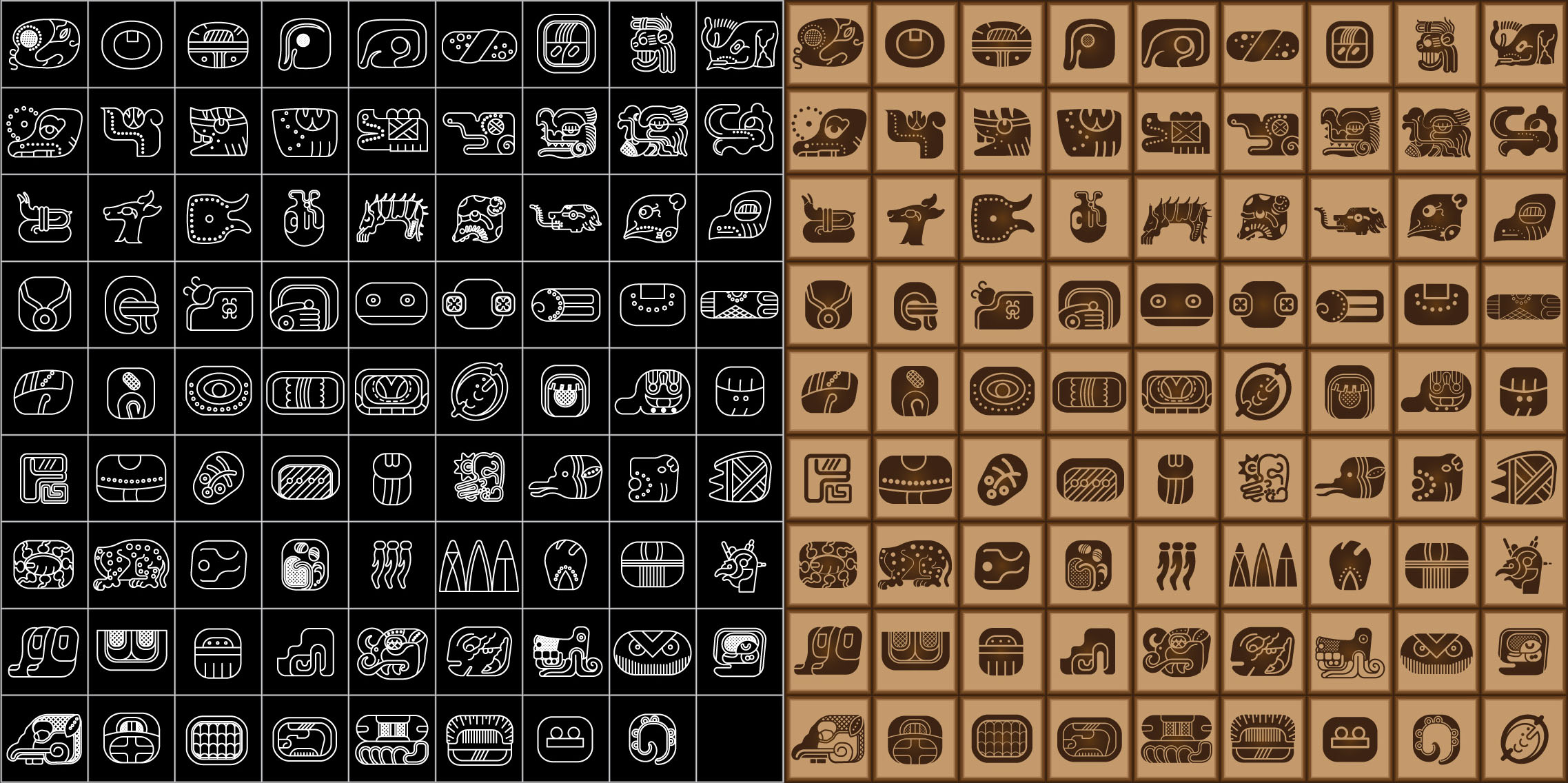 2275x1136 Mayan Glyphs Vector