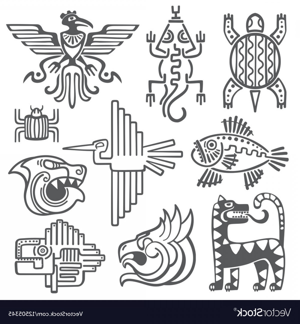 Mayan Symbols Vector at Vectorified.com | Collection of Mayan Symbols ...