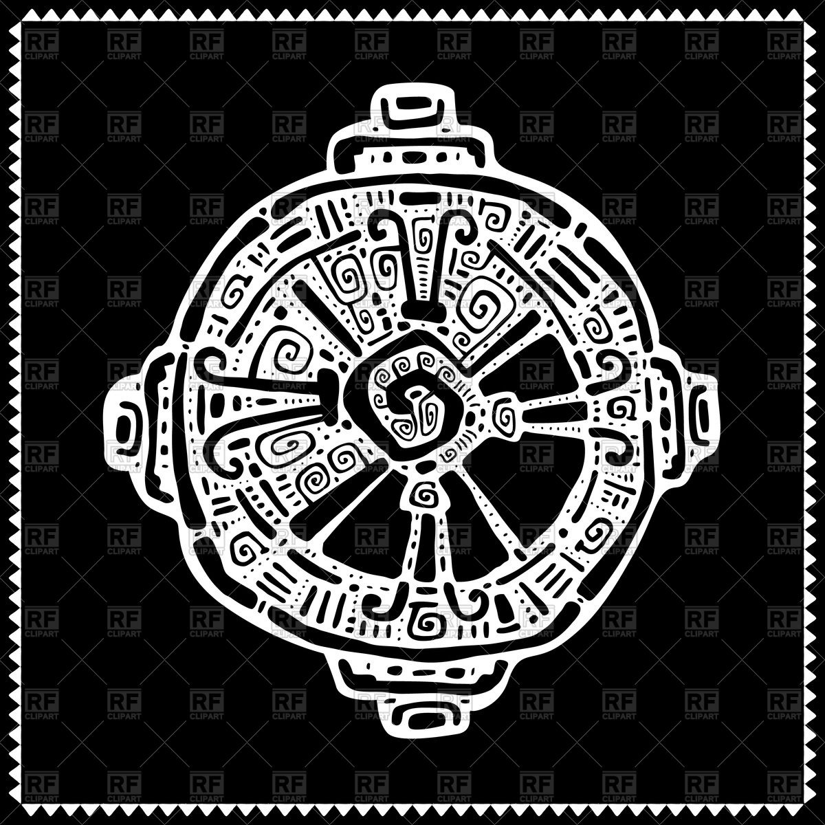 1200x1200 Hand Drawn Hunab Ku Mayan Symbol Vector Image Of Signs, Symbols