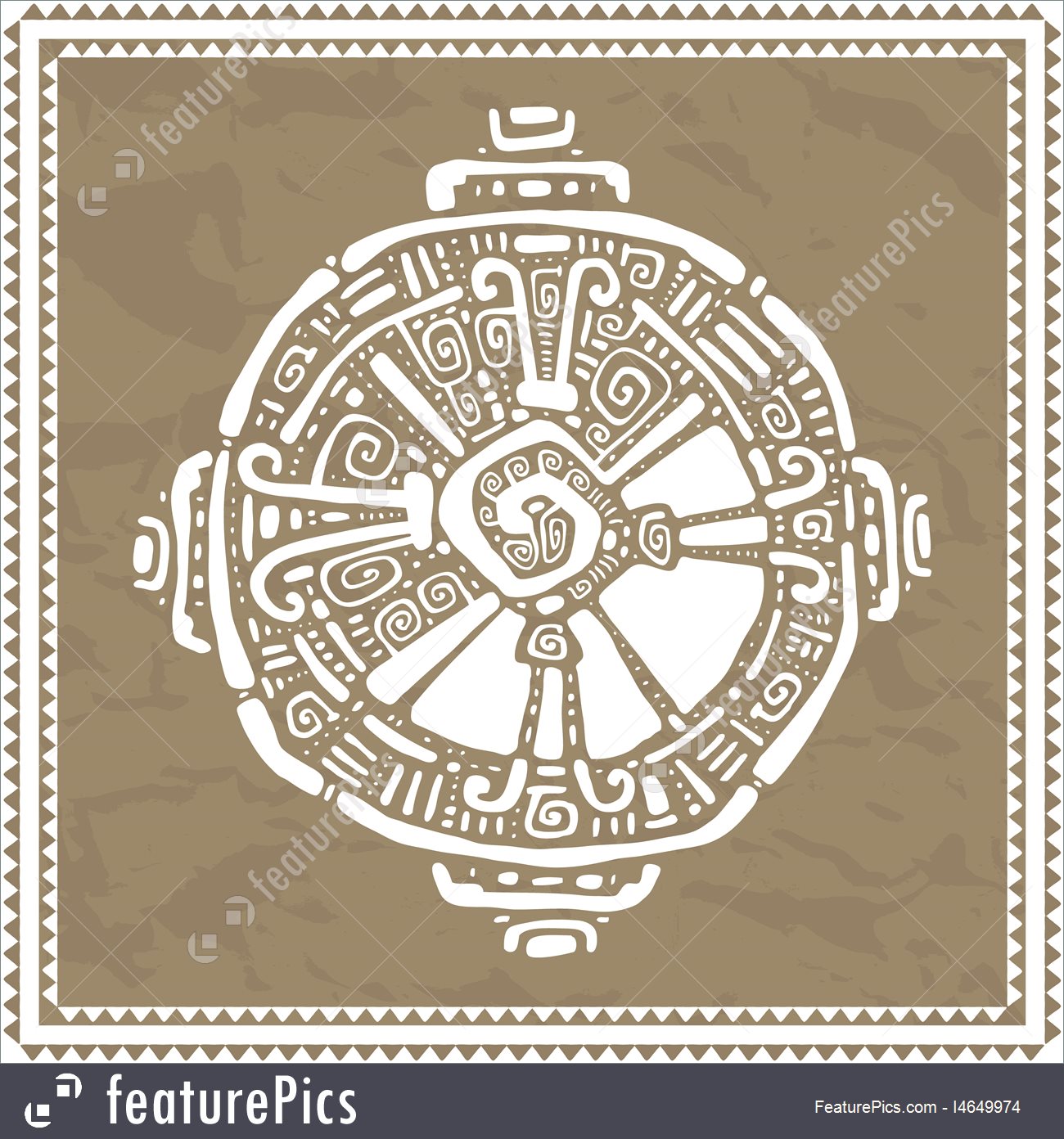 1300x1392 Hunab Ku Mayan Symbol Vector Illustration