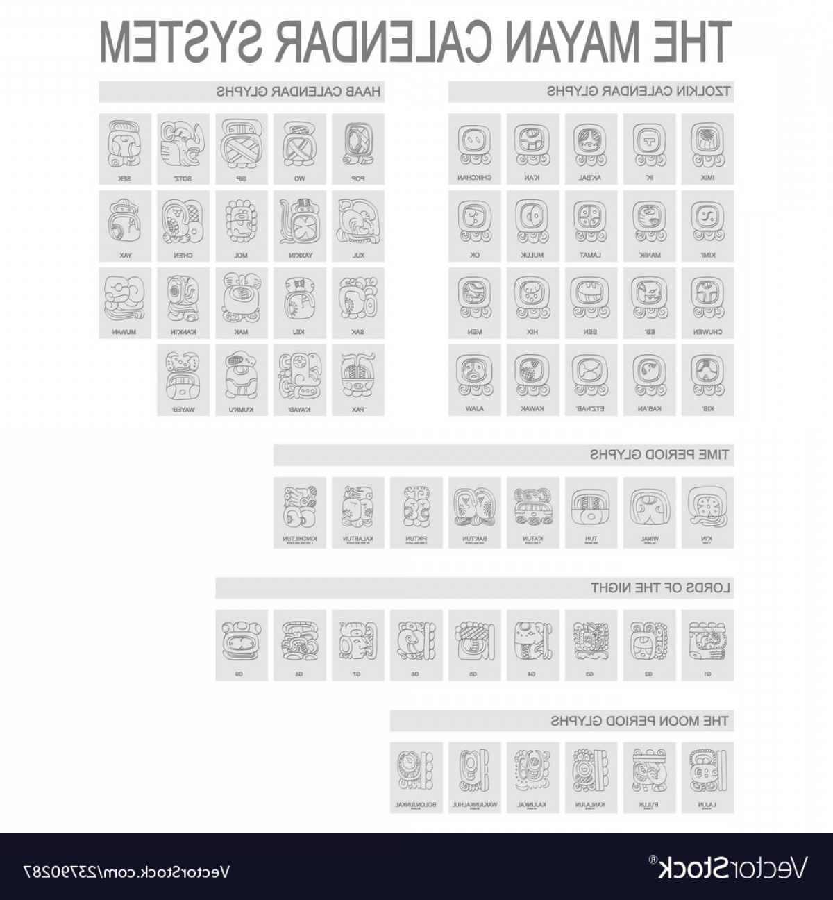 1200x1296 Icon Set With Mayan Calendar System Vector Hoodamathrun