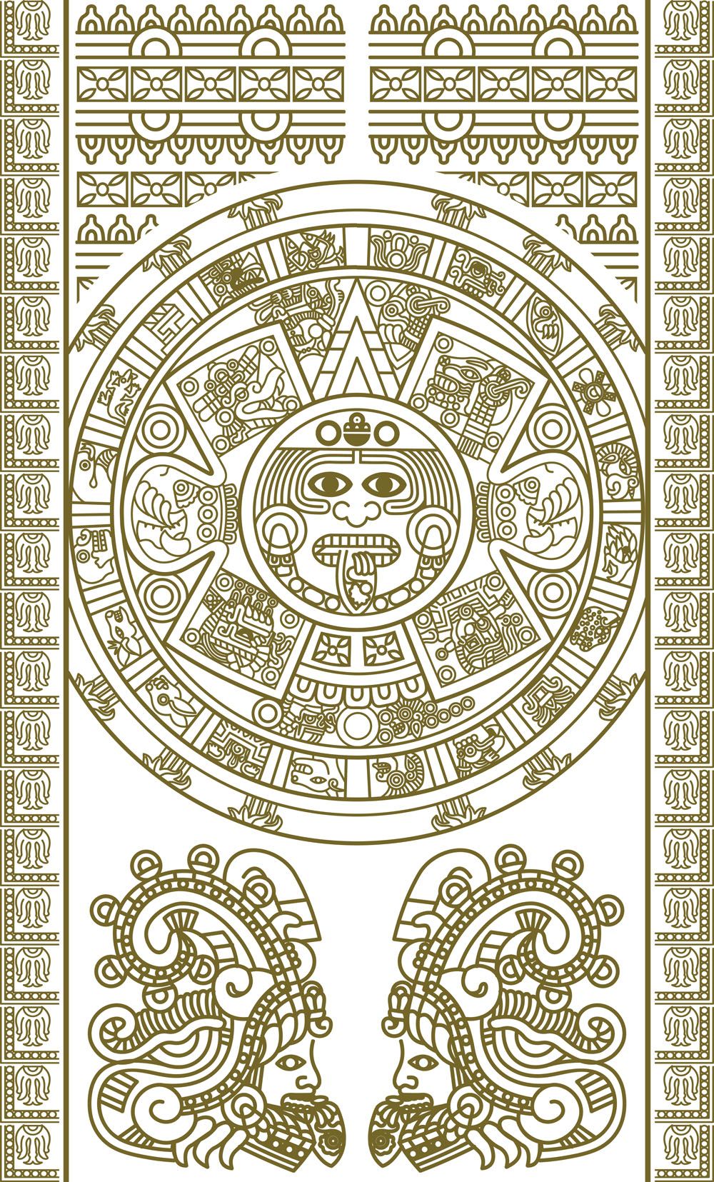 1000x1655 Free Vector Mayan Patterns Vector Graphic Available For Free