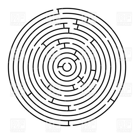 Round Maze Vector Image Of Backgrounds, Textures, Abstract 453x453 Round Maze Vector Image Of Backgrounds, Textures, Abstract