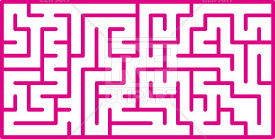 400x203 Pink Maze Vector Image Of Objects