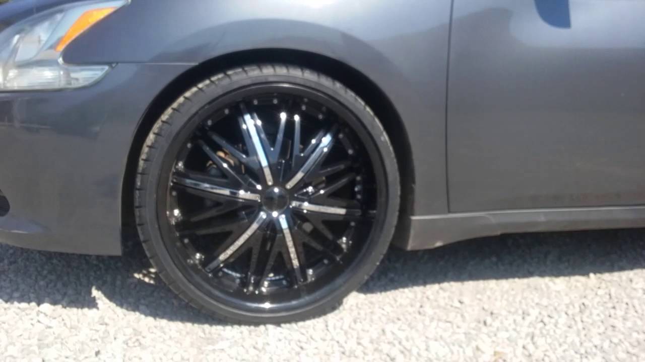 1280x720 Nissan Maxima Sitting On Elure Wheels Wrapped Up