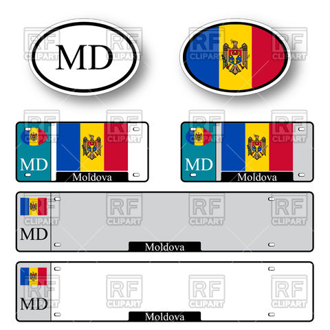 Template Of Car Plate Number With Flag Of Moldova And Oval Country 480x480 Template Of Car Plate Number With Flag Of Moldova And Oval Country
