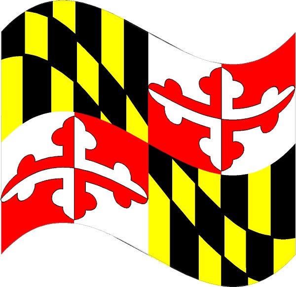 Waving Maryland Flag Decal Sticker 600x582 Waving Maryland Flag Decal Sticker