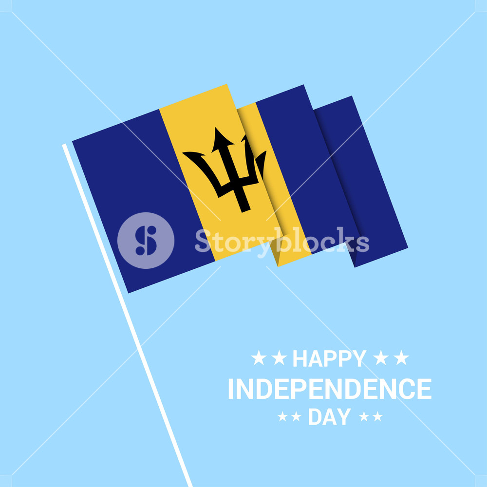 Barbados Independence Day Typographic Design With Flag Vector 1000x1000 Barbados Independence Day Typographic Design With Flag Vector