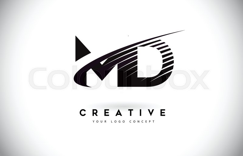 Md M D Letter Logo Design With Swoosh Stock Vector Colourbox 800x515 Md M D Letter Logo Design With Swoosh Stock Vector Colourbox