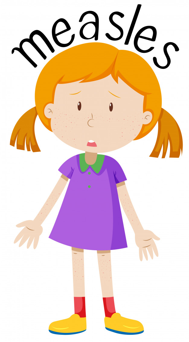 626x1133 Little Girl With Measles Vector Premium Download