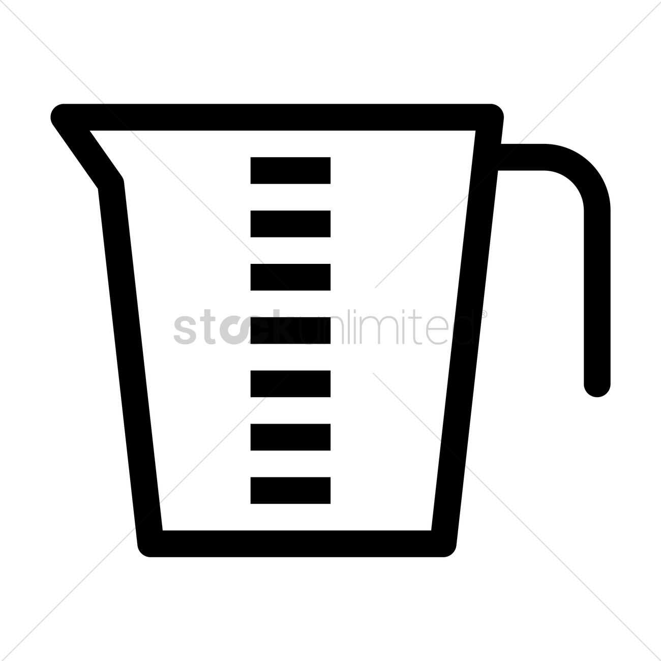 Measuring Cup Vector Image 1300x1300 Measuring Cup Vector Image