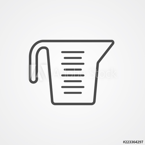 Measuring Cup Vector Icon Sign Symbol 500x500 Measuring Cup Vector Icon Sign Symbol