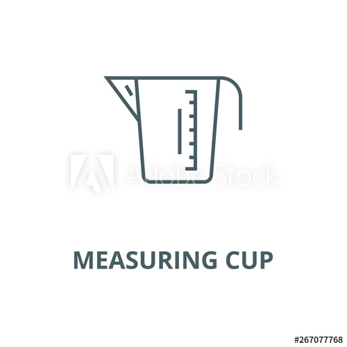 Measuring Cup Vector Line Icon, Outline Concept, Linear Sign 500x500 Measuring Cup Vector Line Icon, Outline Concept, Linear Sign