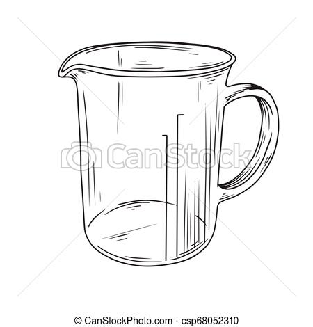 Sketch Kitchen Measuring Cup Vector Illustration In Sketch Style 450x470 Sketch Kitchen Measuring Cup Vector Illustration In Sketch Style