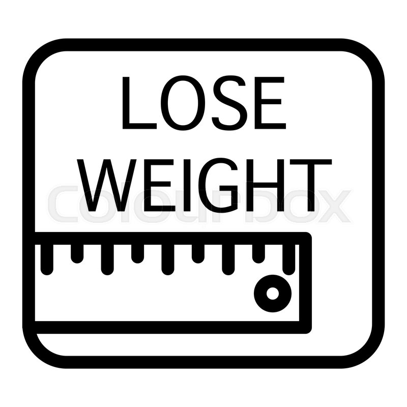 800x800 Ruler And Lose Weight Inscription Line Stock Vector Colourbox
