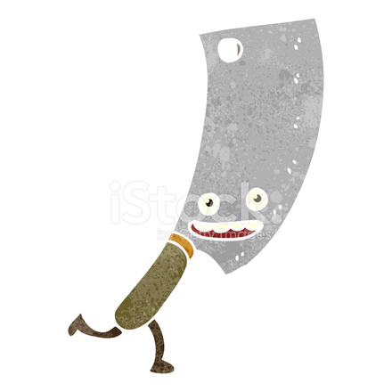 Retro Cartoon Meat Cleaver Stock Vector 440x440 Retro Cartoon Meat Cleaver Stock Vector