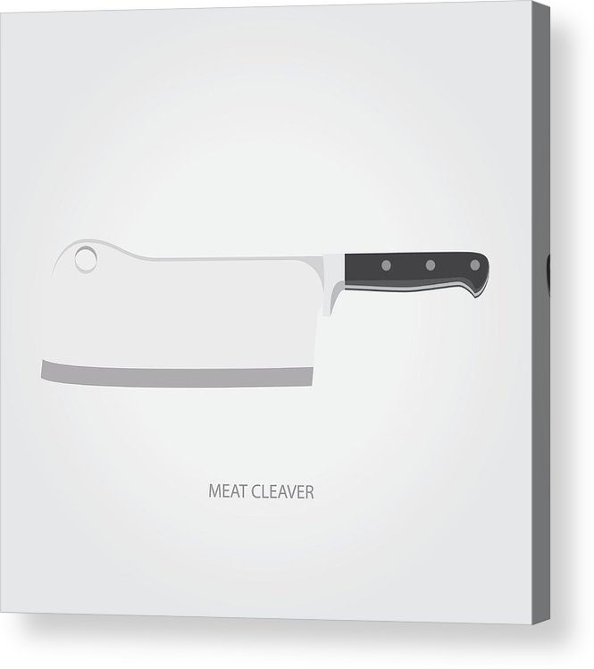 Vector Clip Art 'meat Cleaver' Kitchen Knive Acrylic Print 665x749 Vector Clip Art 'meat Cleaver' Kitchen Knive Acrylic Print