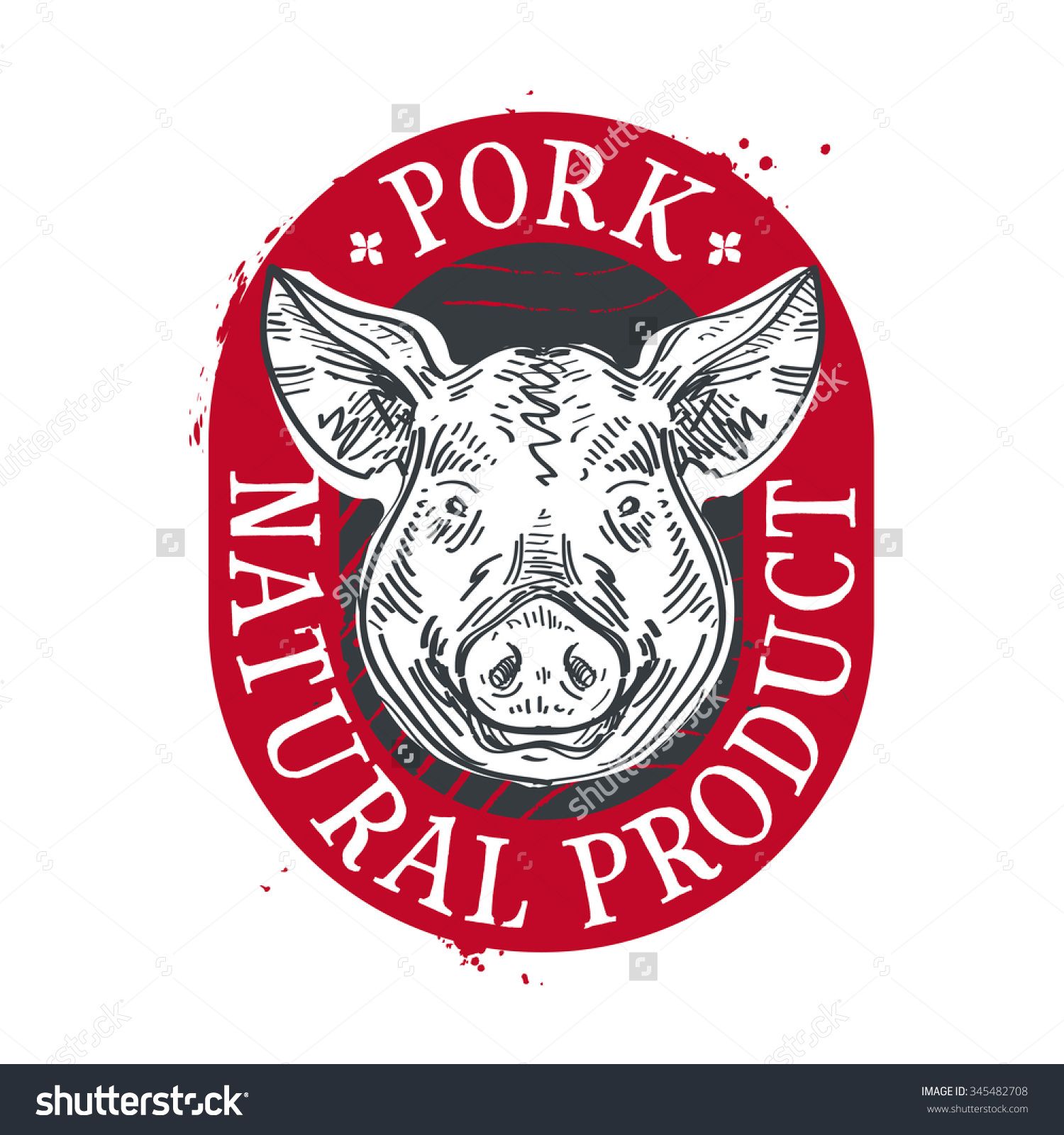 1500x1600 Pork Vector Logo Design Template Pig Or Meat Icon