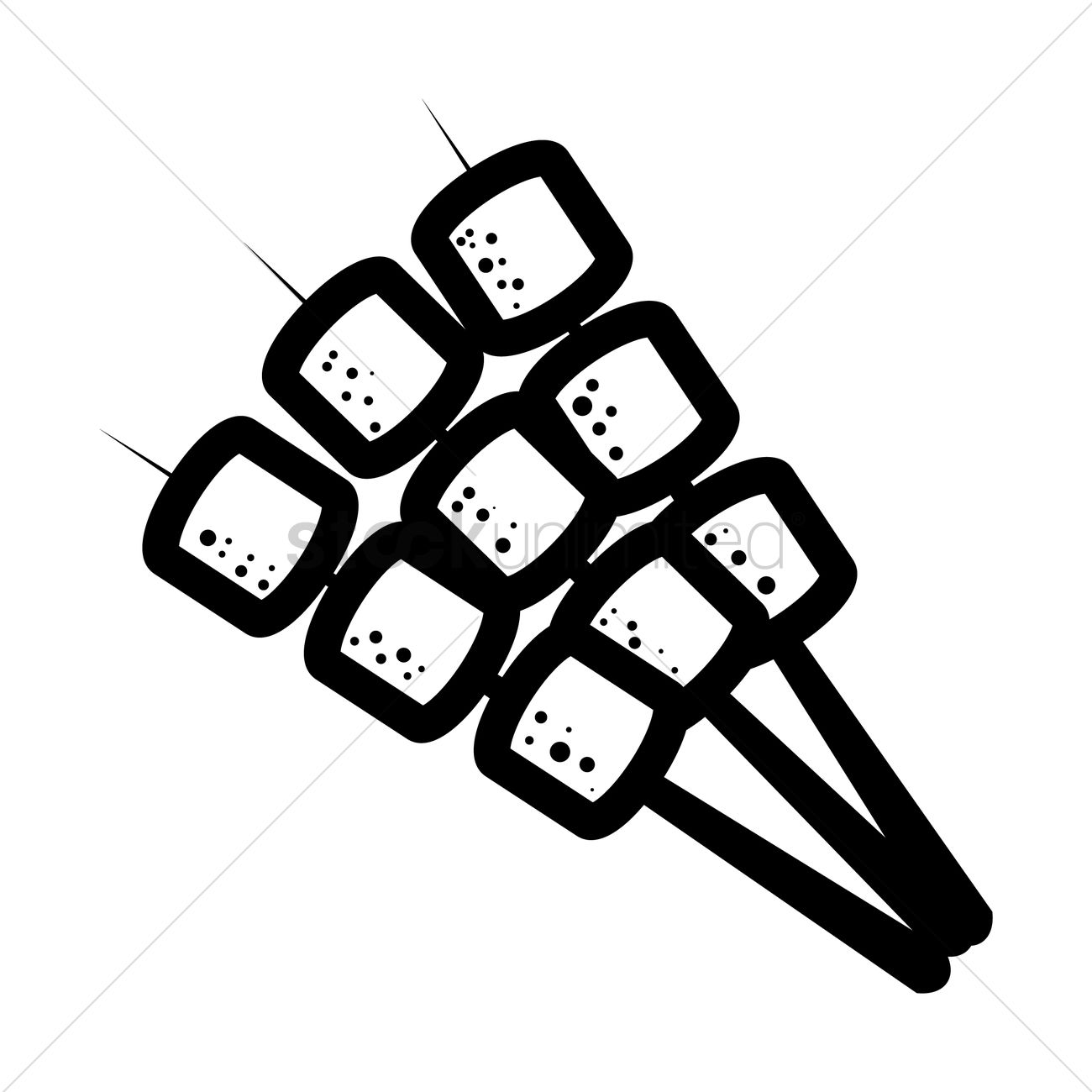 1300x1300 Skewered Meat Icon Vector Image