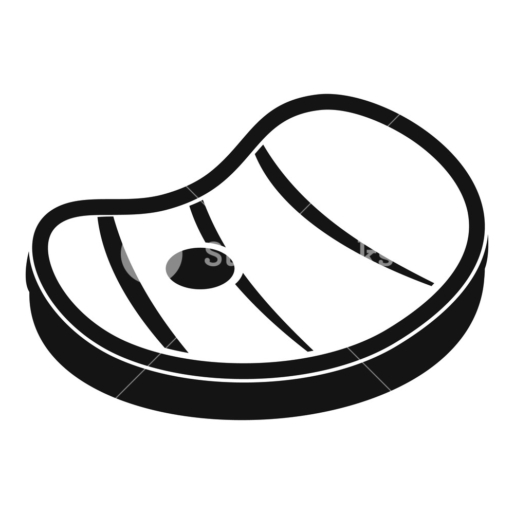 1000x1000 Steak Of Meat Icon Simple Illustration Of Steak Of Meat Vector