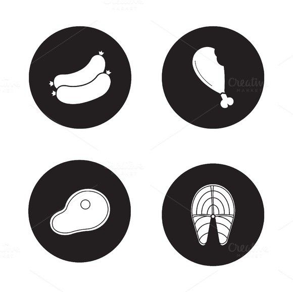 580x578 Barbecue Meat Icons Vector Icons Meat Icon, Barbecue, Beef Steak