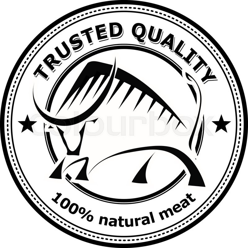 800x800 Round Logo, Label With Silhouette Stock Vector Colourbox