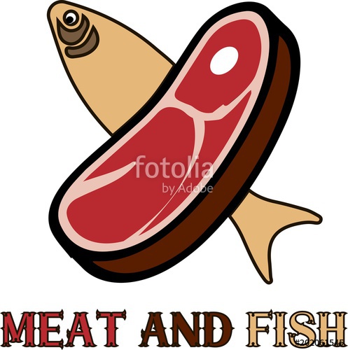 497x500 Fish And Meat, Logo Or Icon Stock Image And Royalty Free Vector