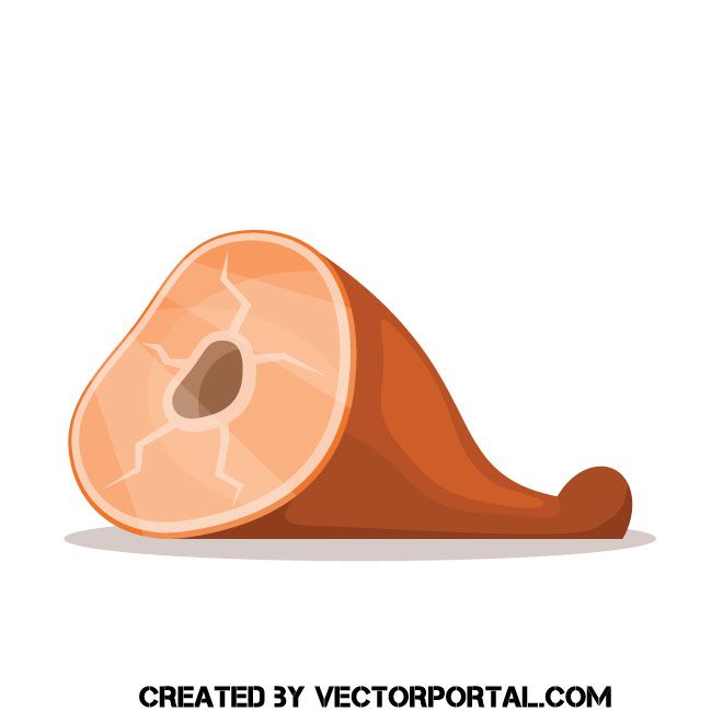 660x660 Ham Meat Vector Image Food And Drink Vectors In Meat