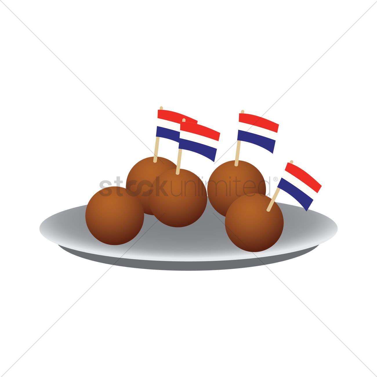 1300x1300 Netherlands Meatball Vector Image