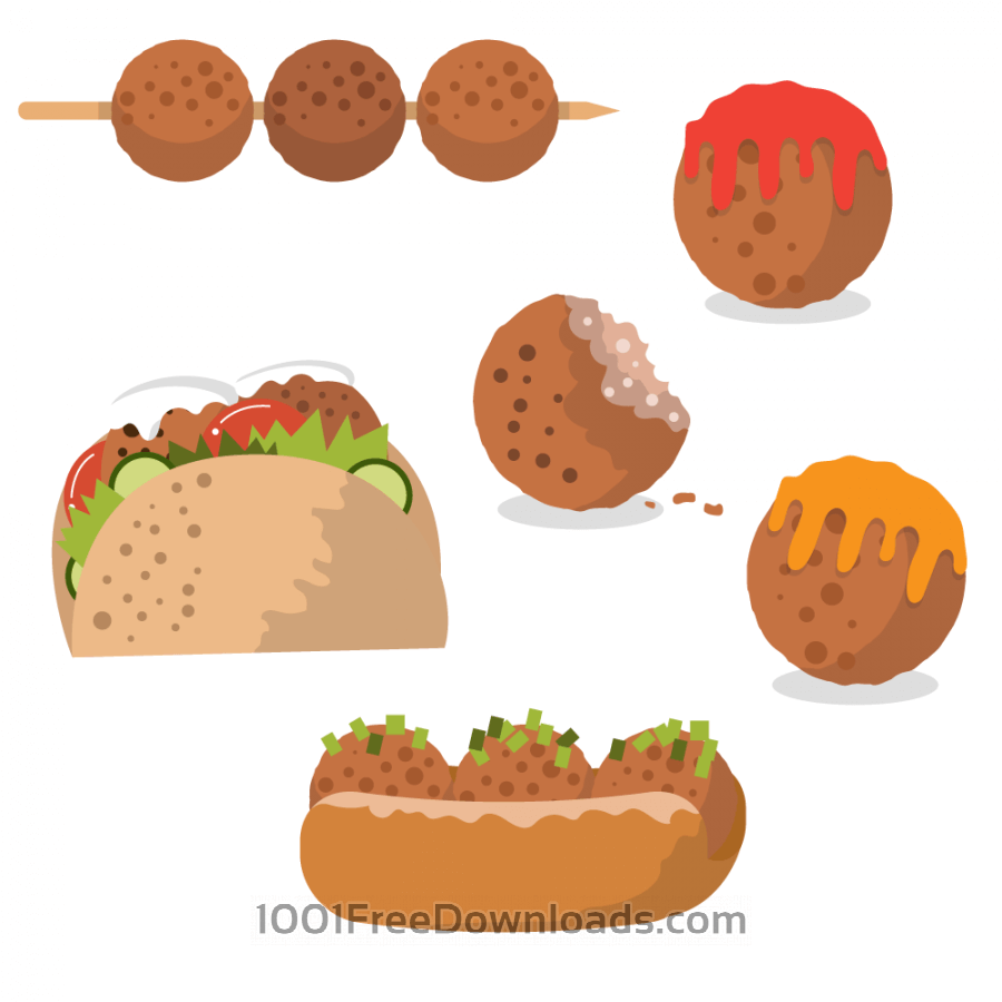 900x900 Free Vectors Tasty Meatball Vectors Objects