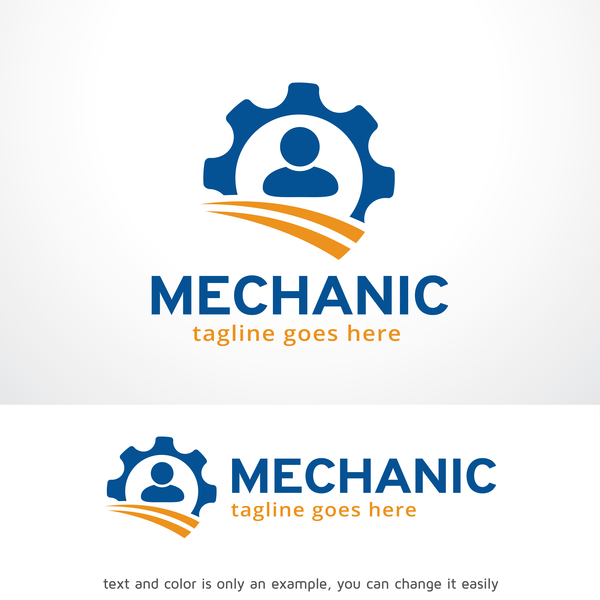600x600 Mechanic Logo Vector Material Free Download