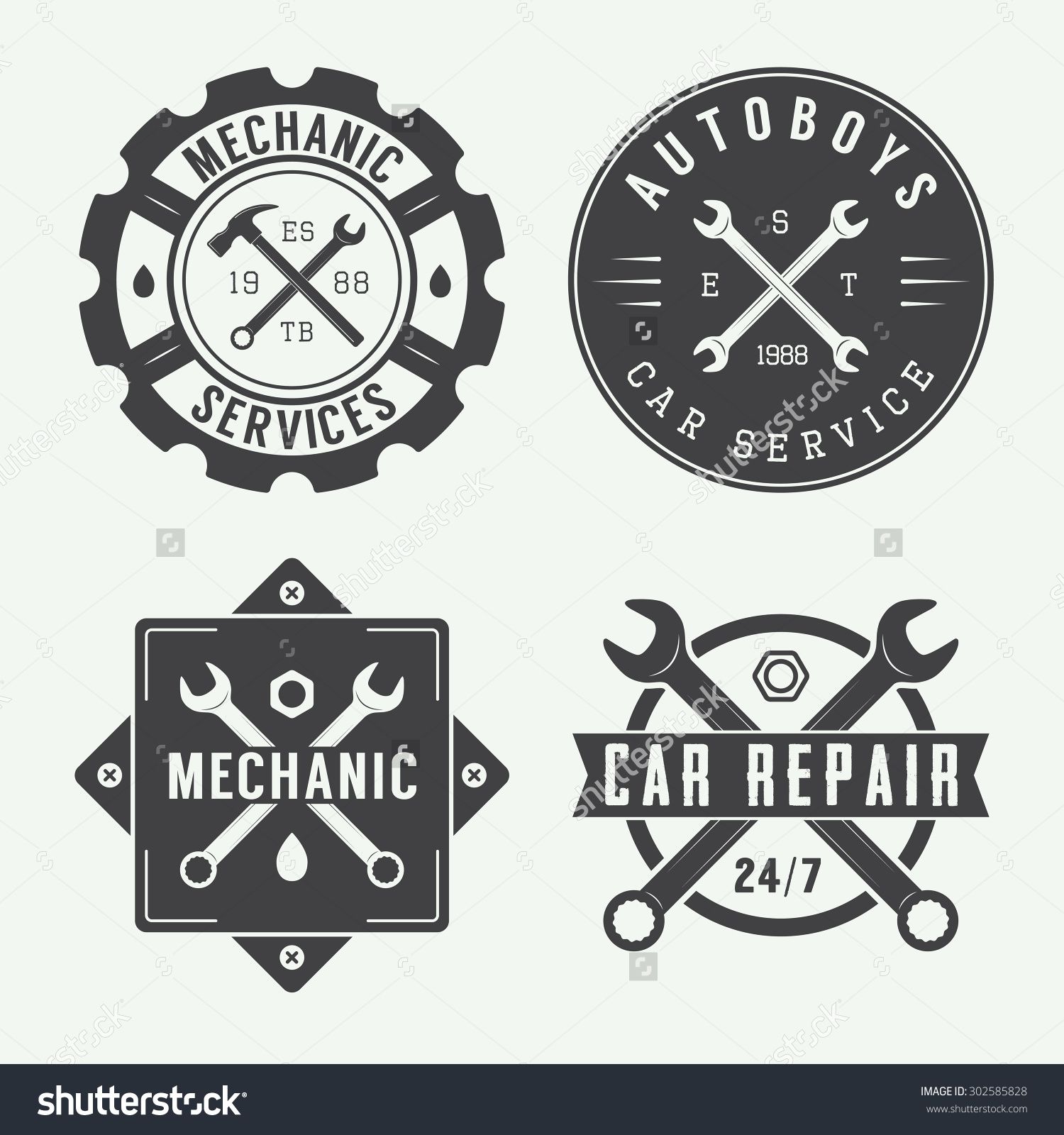 1500x1600 Mechanic Logo Vector