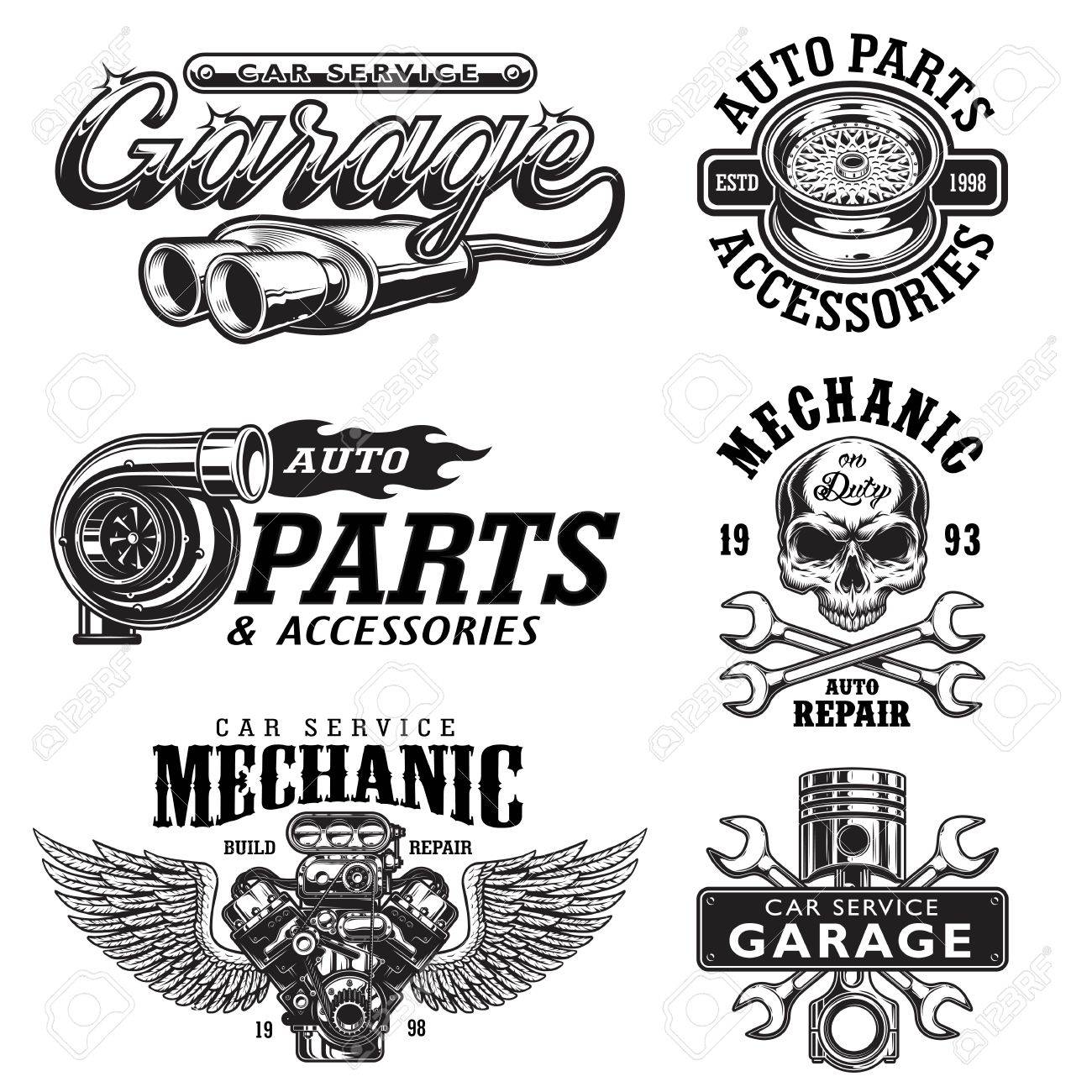 1300x1300 Car Service Logo Template Automotive Repair Theme Vector Auto