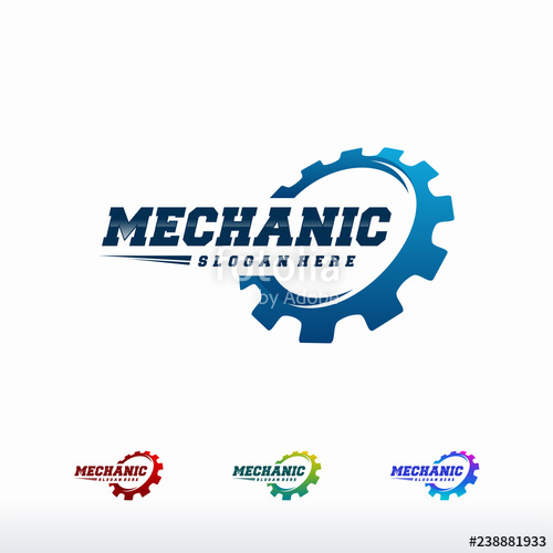 500x500 Gear Logo Designs Template Vector, Mechanic Logo Symbol, Logo