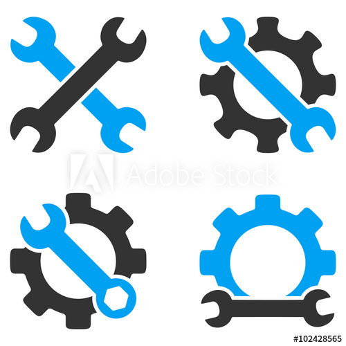 500x500 Repair Tools Vector Icons Style Is Flat Bicolored Symbols Painted