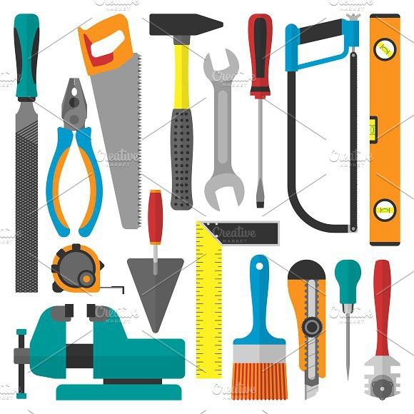 580x580 Home Repair Tools Vector